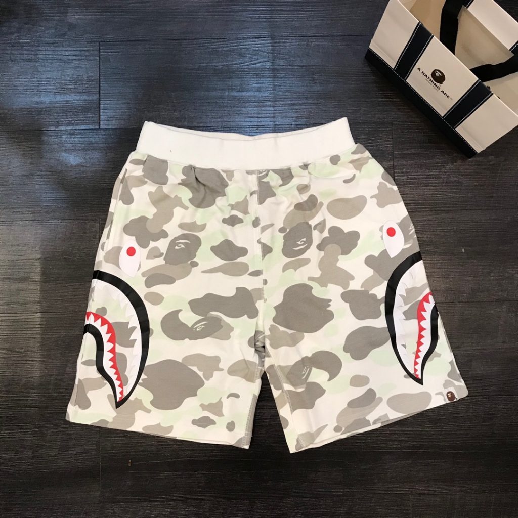 bape camo sweat shorts