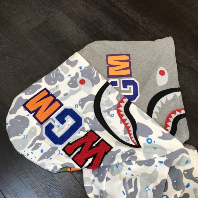 sta camo shark zip hoodie